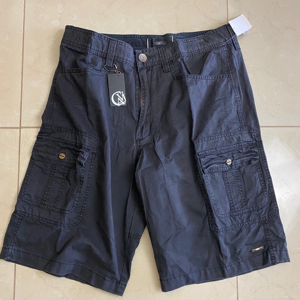 Black cavi cargo shorts size 34